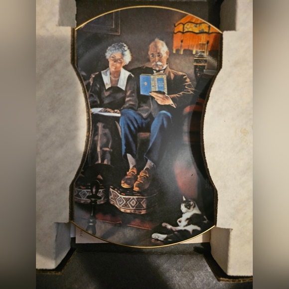 Vintage Norman Rockwell Collectible Plate - Evening's Ease- Limited Edition 1984 - Picture 2 of 4